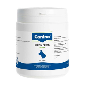 CANINA BIOTIN FORTE PULVER papildbarība suņiem Biotīns 500g